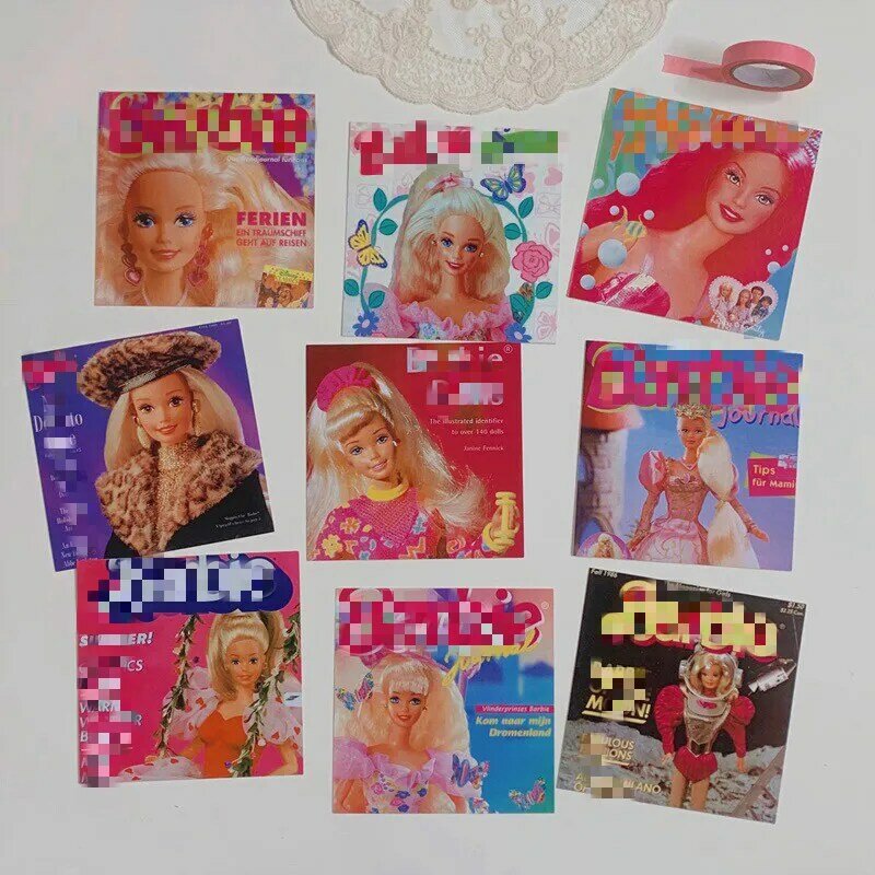 귀여운 레트로 아기 여왕 카드 작은 포스터 엽서 예쁜 여자 장식 벽 스티커 손 계정 도구 장식 스티커 선물