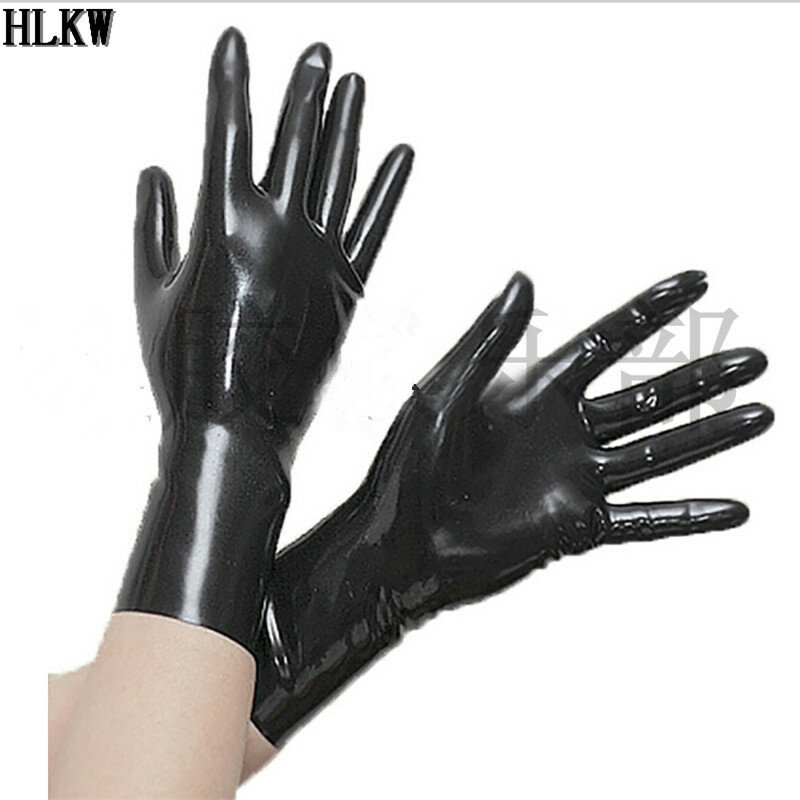 Сексуальные латексные красивые бесшовные перчатки, полностью закрывающие руки, аппликация, фетиш, оборки, цвет на заказ, 100% натуральные и ру...