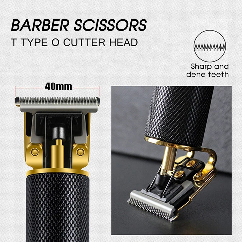 Boi-cortadora de pelo eléctrica para hombres, máquina de corte de pelo recargable por USB, resistente al agua, con pantalla LCD de 0mm, recomendado para barbero