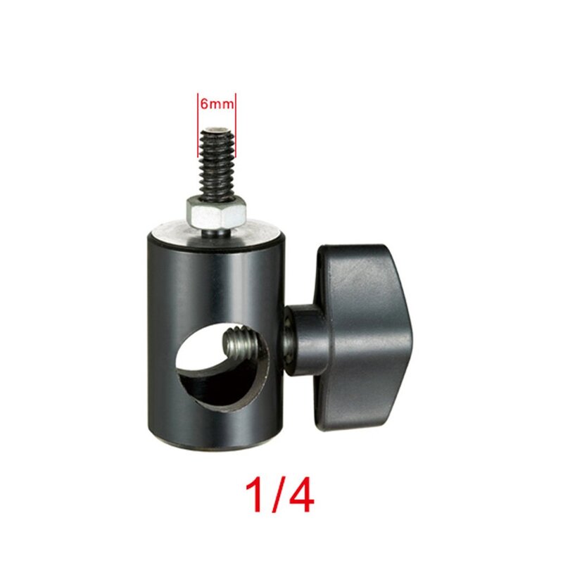 Durable Universal Metal Speedlite Thread Adapter Screw Light Stand Bracket with Screw Mount Swivel Adapter
