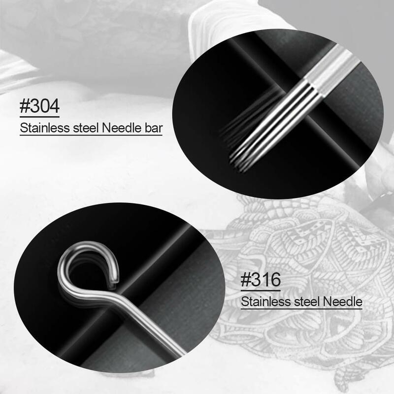 50pcs Tattoo Needles 5/7/9/11/13/15M2 and 50pcs Cleary Disposable Tattoo Tips 5/7/9/11/13/15F Kit for Tattoo Machine Supplies