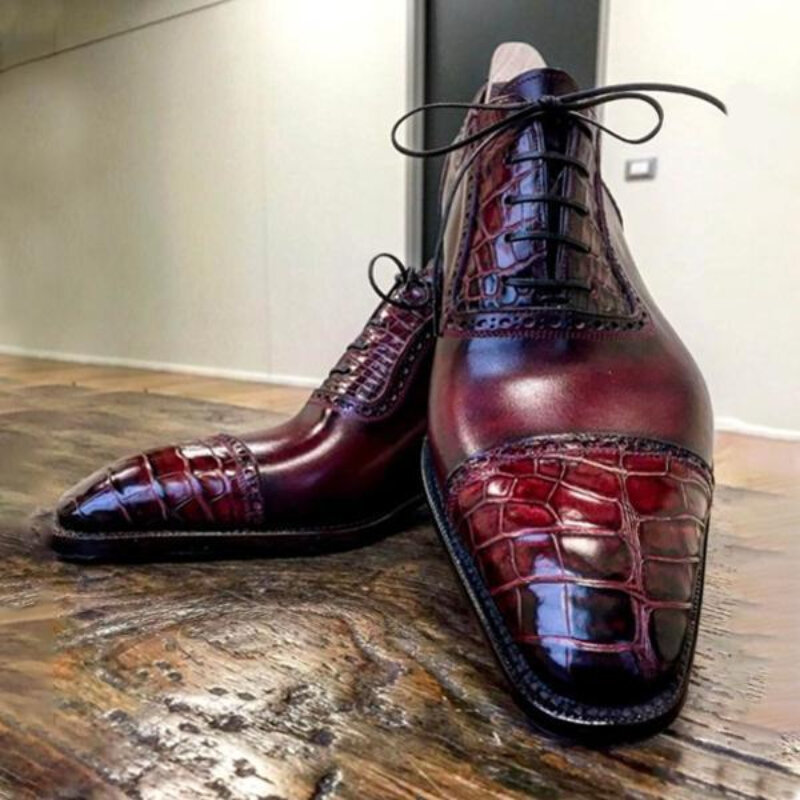 Zapatos Oxford de cuero sintético para hombre, calzado clásico y cómodo, estilo Derby, KZ419