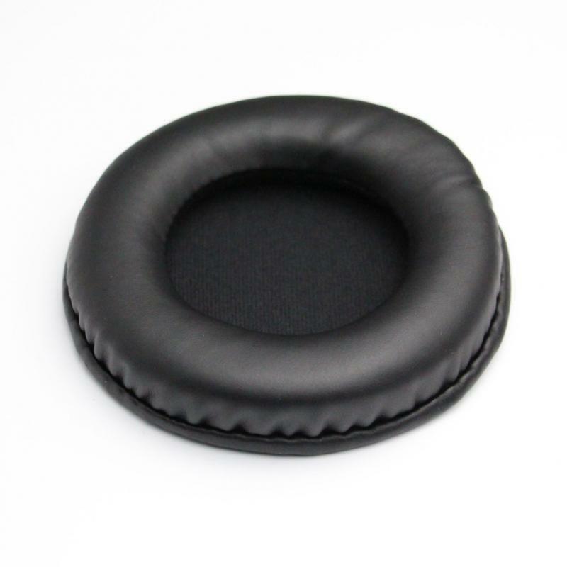 Revestimento para fone de ouvido, fone sem fio, revestimento redondo almofadado de couro PU para fones Bluetooth de 50–105 mm, 1 par