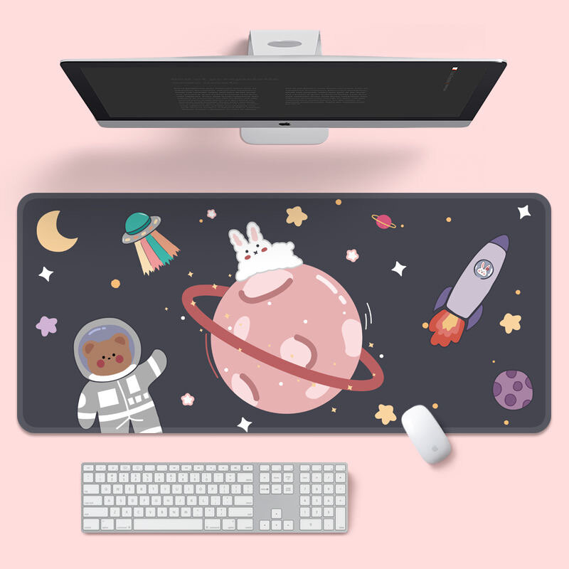Bonito mouse pad super criativo ins maré grande jogo teclado do computador escritório longo mesa esteira para meninas adolescentes para o quarto