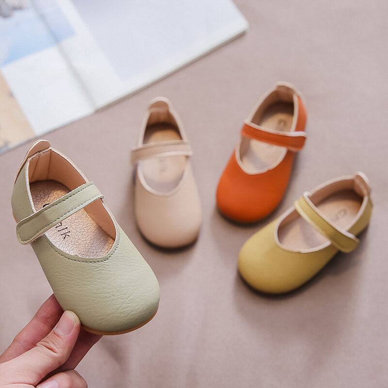 Обувь для девочек, Туфли Мэри Джейн карамельных цветов для маленьких девочек, базовая детская обувь на плоской подошве, осень 2020, новая модн...