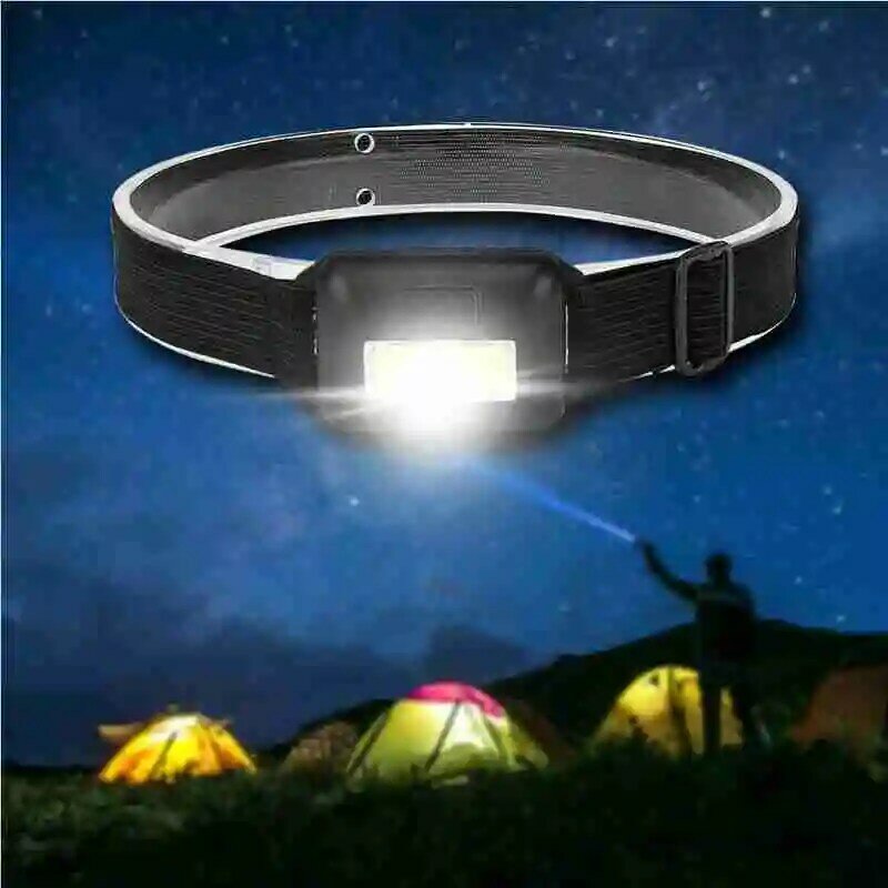 Linterna de cabeza AAA LED Mini a pilas, lámpara pequeña brillante de alta potencia para Camping