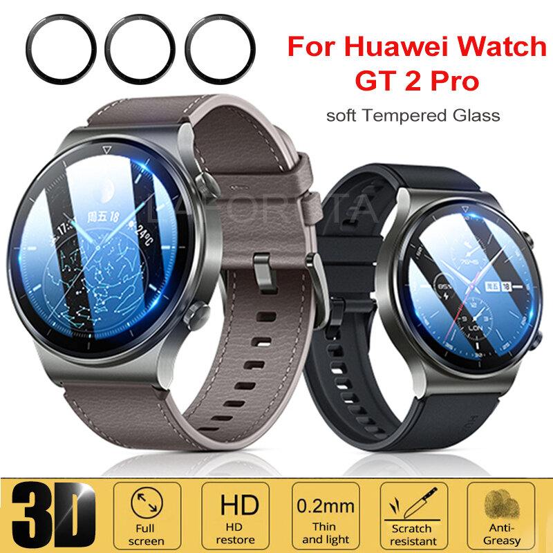 Película protectora GT2 Pro para Huawei Watch GT 2 Pro, Protector de pantalla de cubierta completa, accesorios para reloj inteligente de fibra suave, no de vidrio