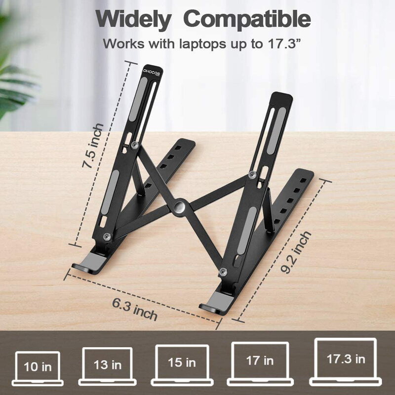 Laptop Stand for MacBook Pro Air Notebook Holder Foldable Plastic Tablet Stand Phone Stand Cooling Bracket Riser Portable