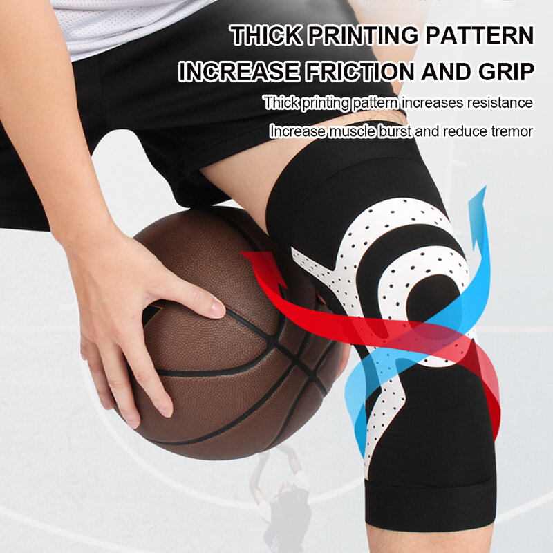 1Pc Sports Knee Protector Elastic Knee Brace Support Breathable Knee Pad Compression Sleeves for Running Basketball Volleyball