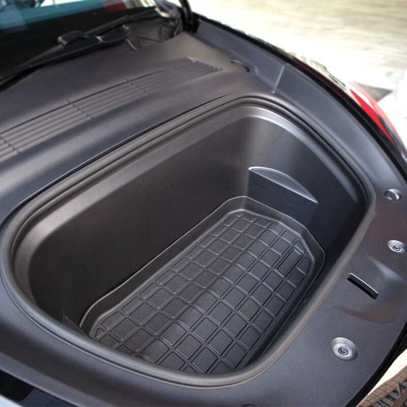 Автомобильные передние и задние коврики для хранения багажа Tesla Model Y 2020-2021 из ТПЭ, водонепроницаемые, пыленепроницаемые защитные коврики, ак...