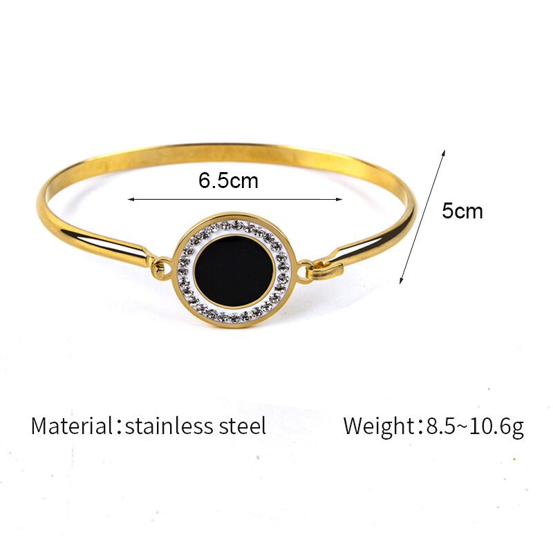 Pulseira de aço inoxidável, pulseira de cristal em 11 estilos, pulseira de ouro, amor, pulseira, joia, presente, para mulheres, dia dos namorados