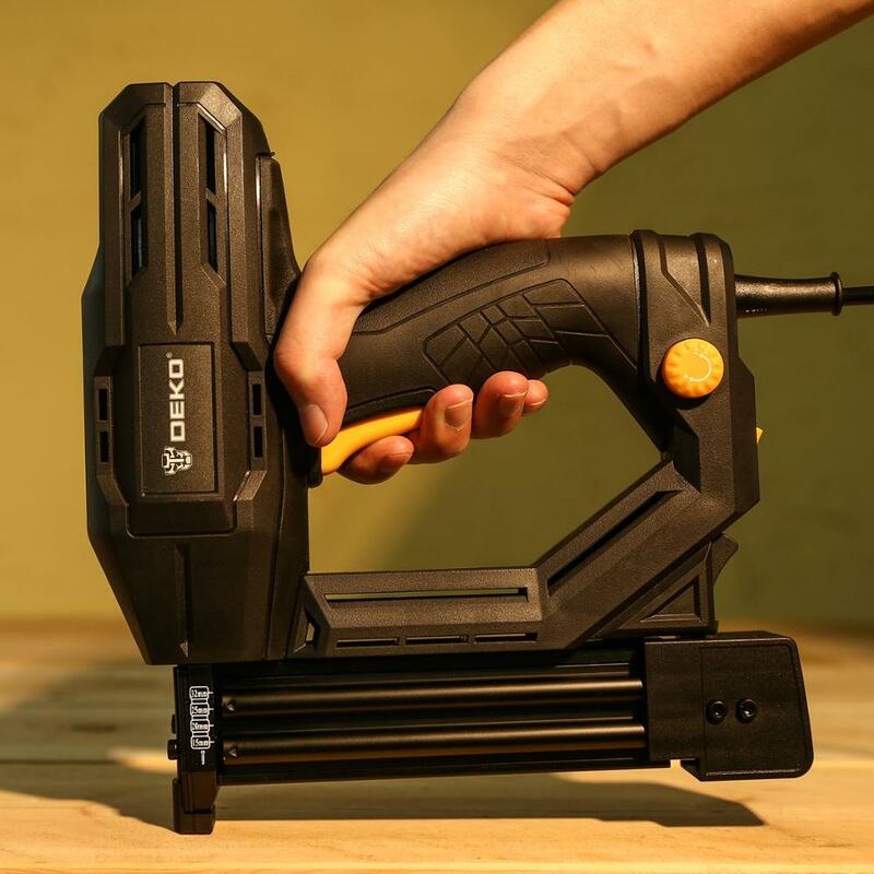 Deko-pistola e grampo elétrico dket02, para móveis, pistola de grampo, com grampo, ferramenta para trabalhar madeira