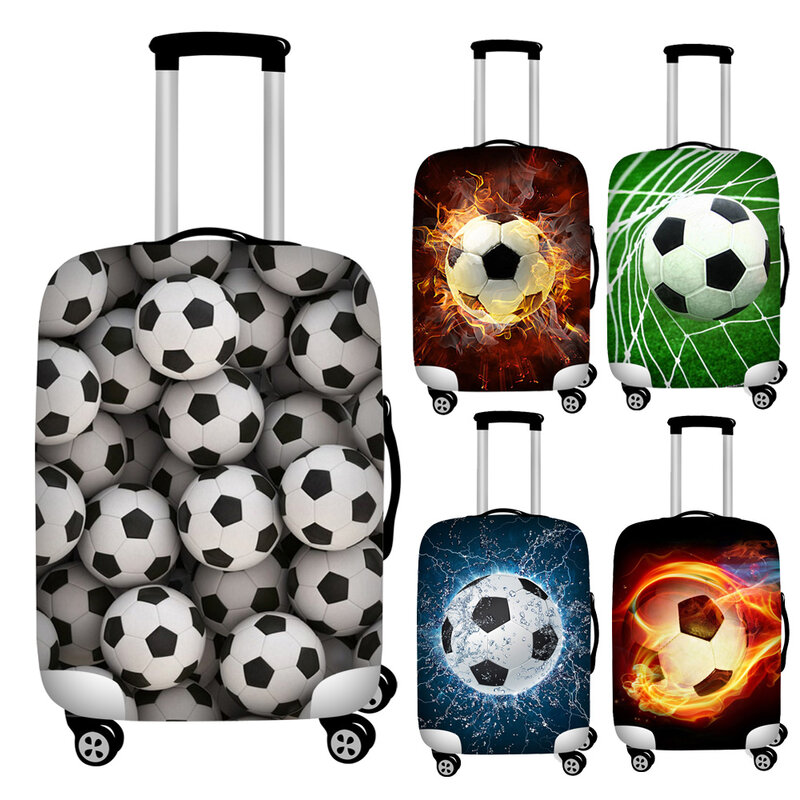 Footbally Suitcase Protective Cover Travel Suitcase Cover Soccerly Elastic Trolley Luggage Cover Dust-proof Travel Accessory