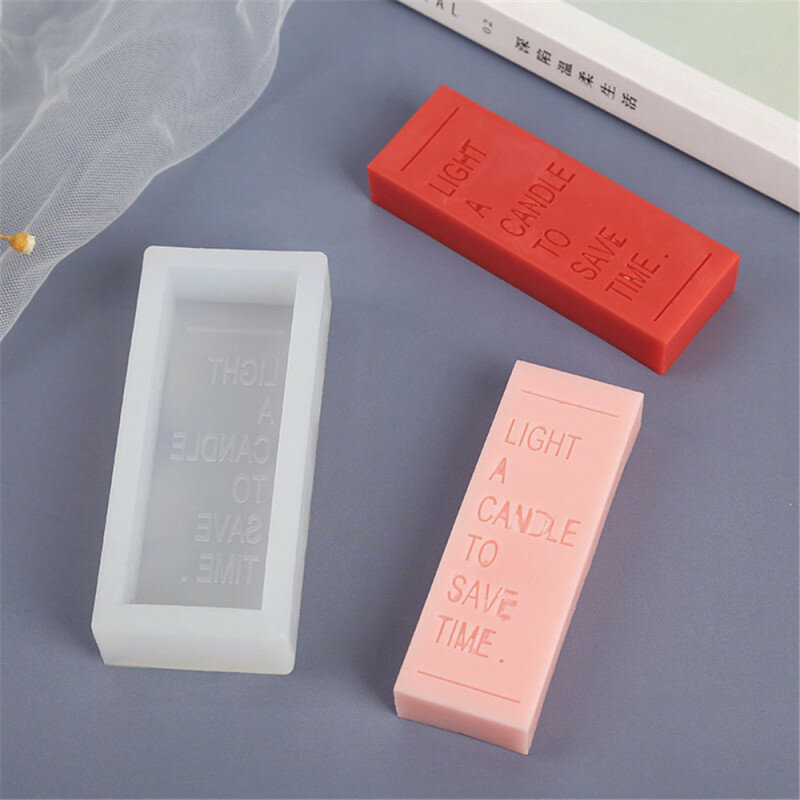 Rectangle Letter Candle Mold INS Popular Style Scented 3D DIY Candle Making Mold Craft De Silicona Cemento Candle Silicone Mould