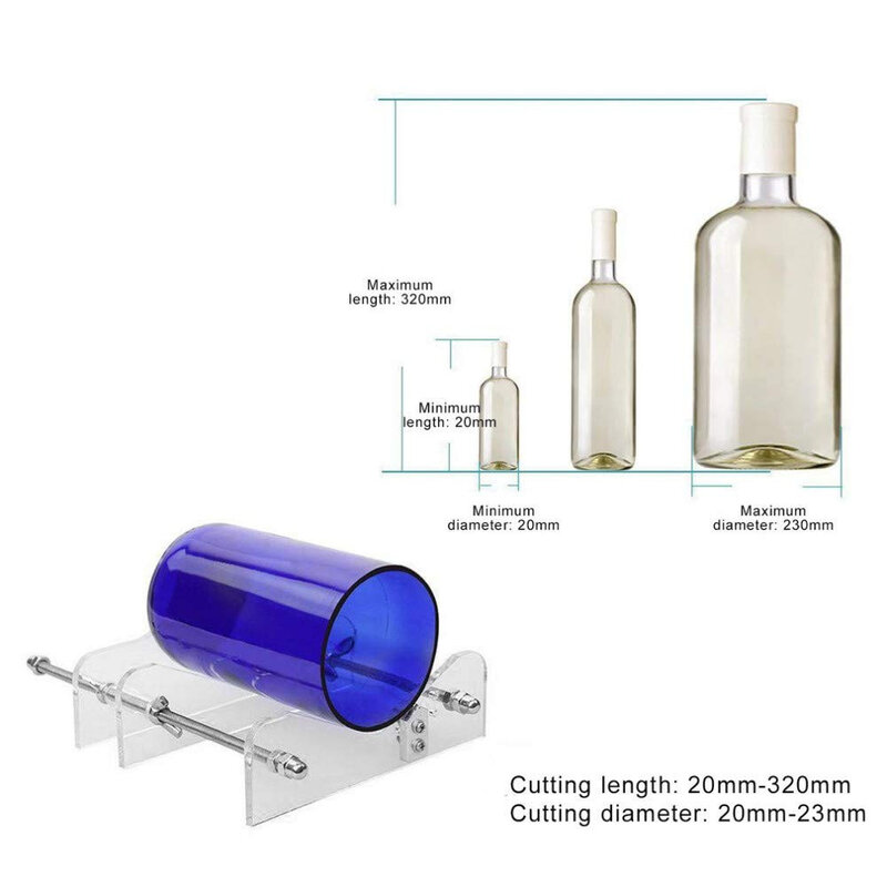 Kaca Akrilik Alat Pemotong Diy Profesional untuk Botol Alat Pemotong Botol Penggulungan Kaca Mesin Bir Anggur dengan Obeng