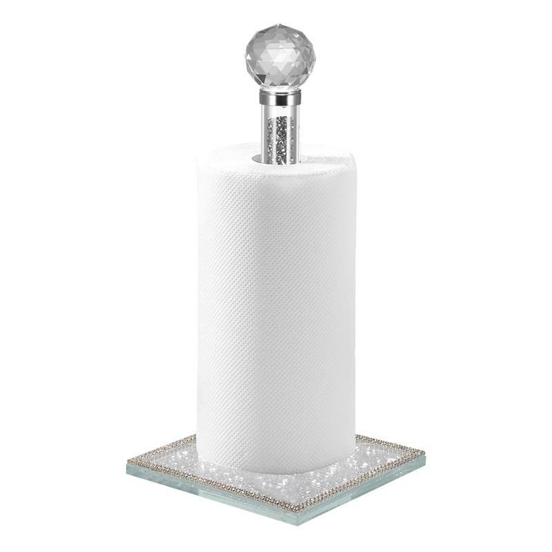 Supporto per carta igienica da bagno in cristallo cromato dorato supporto da parete per rotolo di tessuto appendiabiti accessori da bagno in rame supporto da cucina