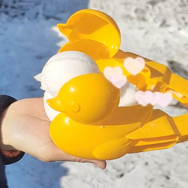 Kawaii Snow Duck Maker giocattoli Snow Kit Snowball Clip Beach Sand Toy Winter Snow Toy regalo di natale tessuto De Pato De Nieve