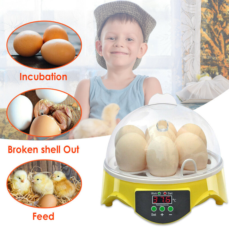Digital 7 Eier Inkubator Automatische Turner Grübler Bauernhof Küken Brüterei Maschine für Wachtel Huhn Ente Gans AC 110V / 220V UNS UK