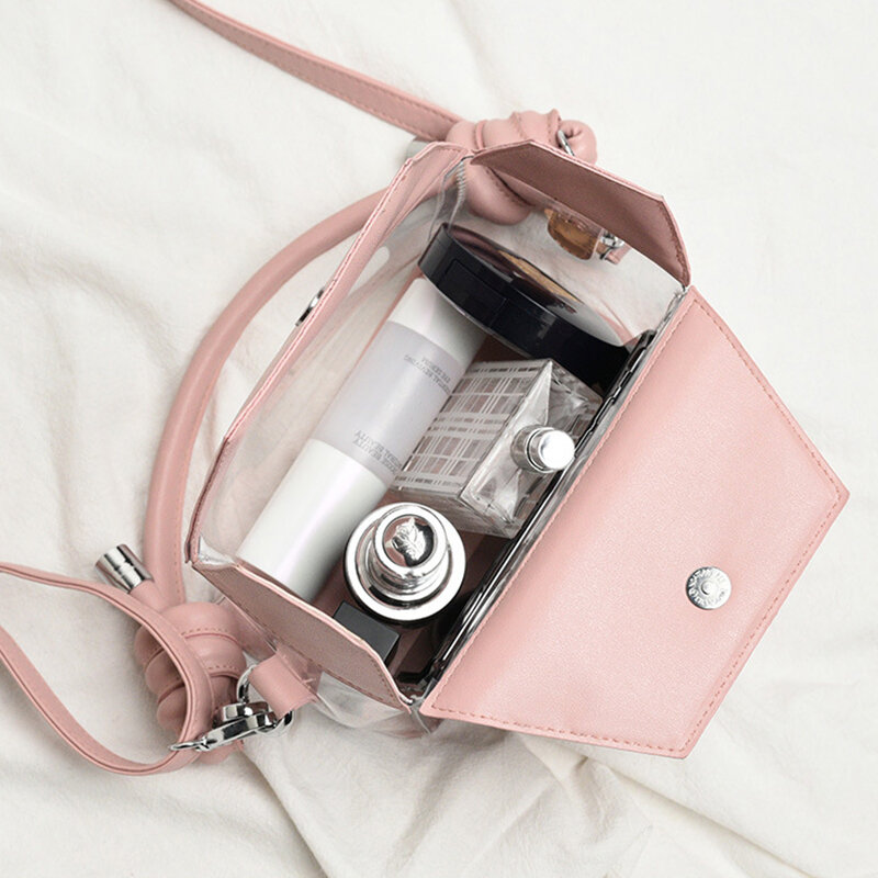 Прозрачный клатч из ПВХ для женщин, Дамская Водонепроницаемая пляжная сумочка, желеобразные конфетные дорожные сумки на ремне, женский кошелек