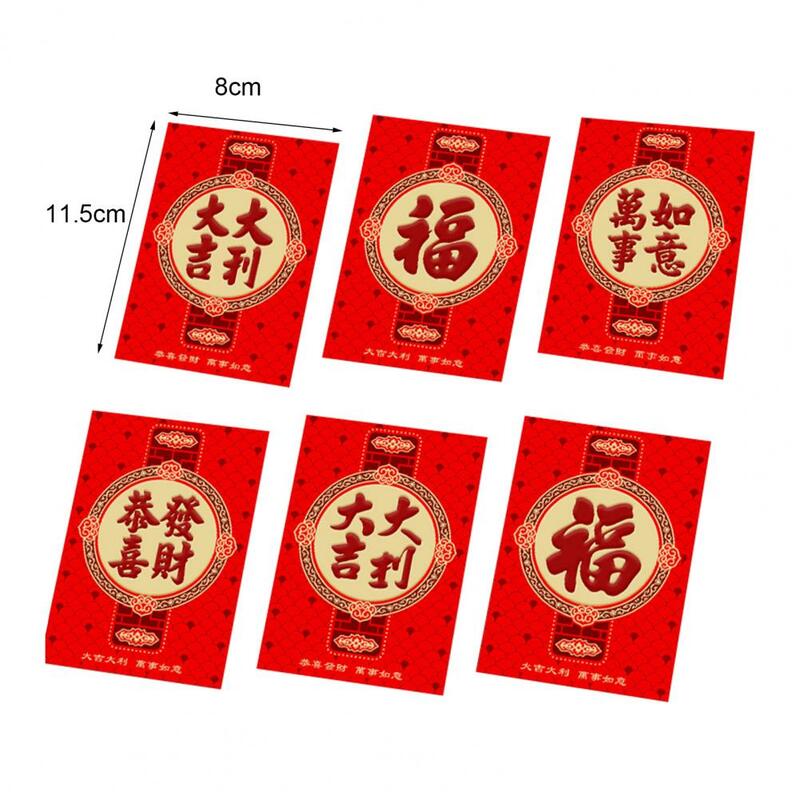 12 pçs/pçs/set 2022 envelopes vermelhos adorável tigre padrão vermelho bolso auspicioso bênção papel sorte saco de dinheiro para o ano novo hongbao