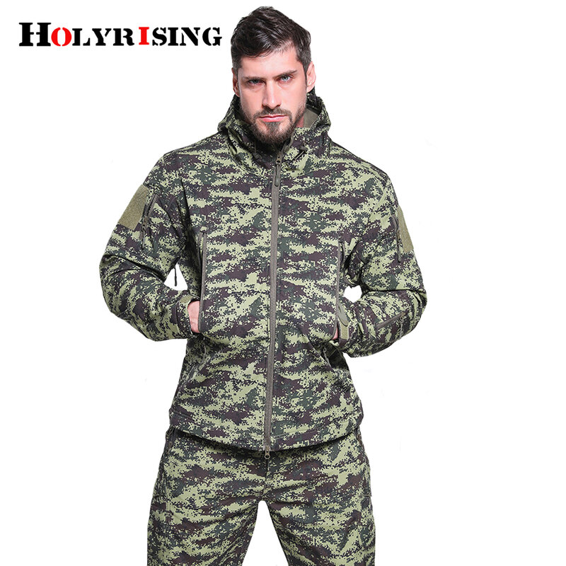 Holyrising Men Javkets Camouflage Ropa De Hombre Corta Waterproof Chaqueta De Los Hombres Warm Durable Bomber Jacket 19301-5