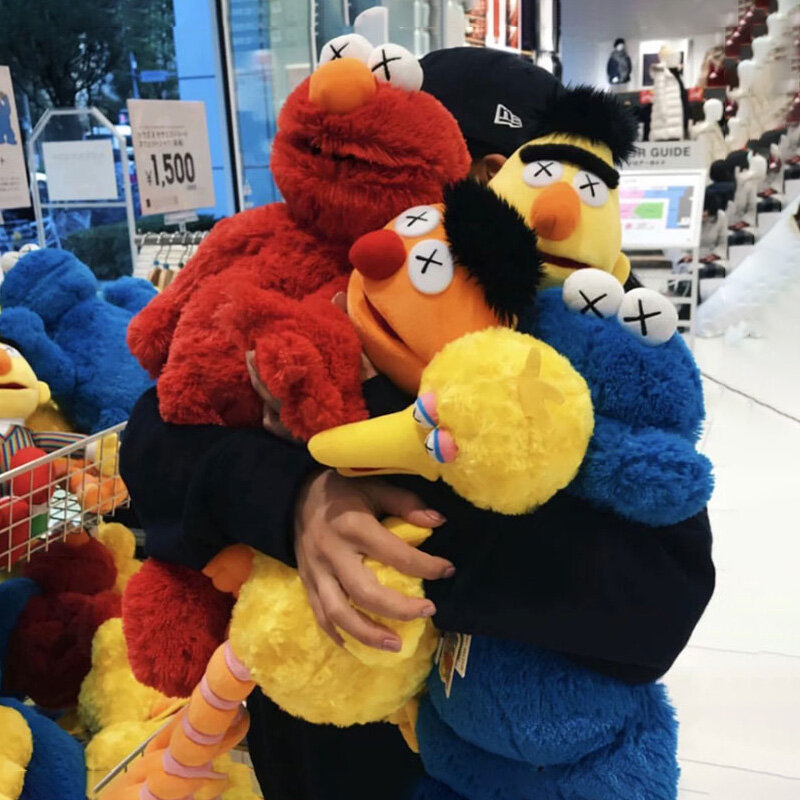 5 Gaya Ukuran Besar Mainan Boneka Jalan Wijen Mewah Elmo CookieMonster Ernie Bert Figur Lembut Hadiah Ulang Tahun Dekorasi Mainan