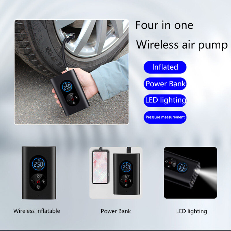 Portable Air Compressor For Cars Bicycle Pump For Car Compressor Tire Air Pump Car Tire Inflator Tire Air Injector Car Products