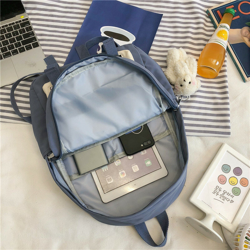 JULYCCINO – sac à dos d'étudiant mignon pour femmes, sac d'école Harajuku en nylon étanche Kawaii pour livres