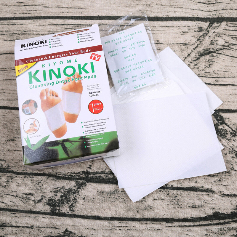 Kinoki-Detox Foot Patches, Toxina Corporal, Emagrecimento, Limpeza, Herbal Adhesive, 10Pcs Patches, 10Pcs Adesivos, Venda quente, 20Pcs