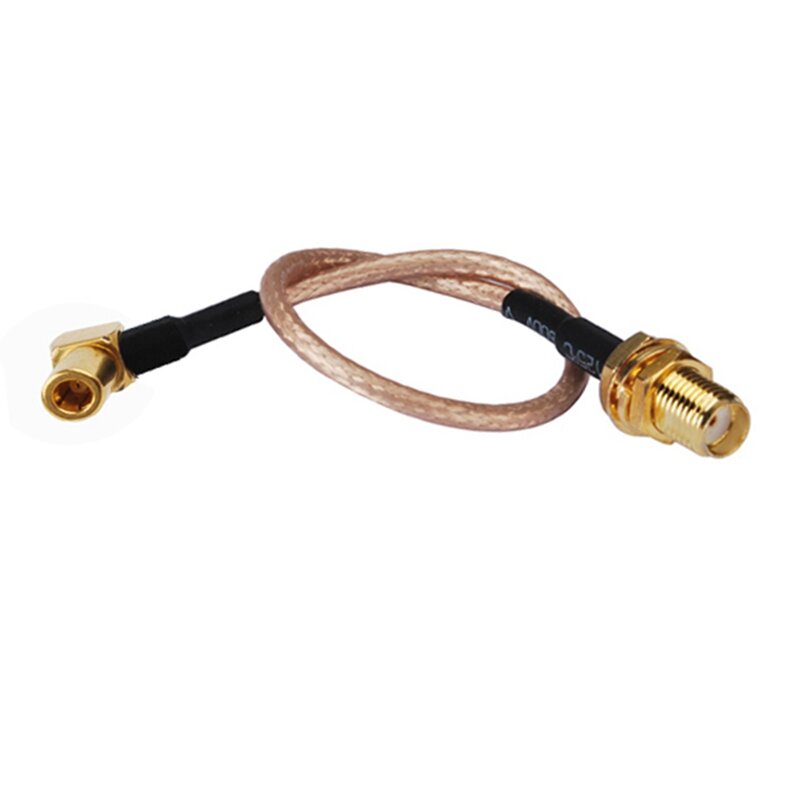 Superbat SMA Female to SSMB Male Right Angle Jumper Cable RG316 15cm Wireless Extension Cord