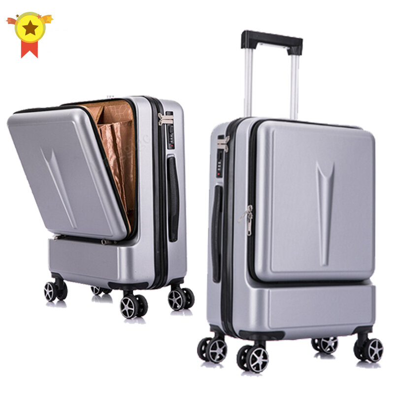 20 "24" zoll Frauen Roll Gepäck Reise Koffer Koffer mit Laptop Tasche Männer Universal-rad Trolley ABS box mode koffer