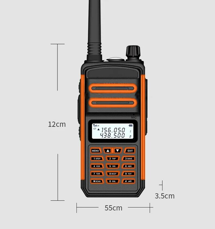 IP65 방수 워키 토키 라디오 스캐너 트랜시버 VHF UHF CB 햄 라디오 방송국 UV-9R 15KM 재고 있음