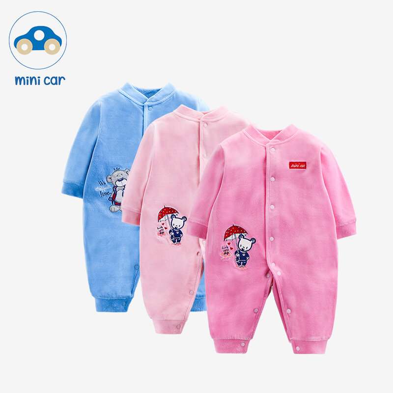 Car children's clothes baby one piece clothes baby romper boys and girls spring and autumn thickened climbing clothes