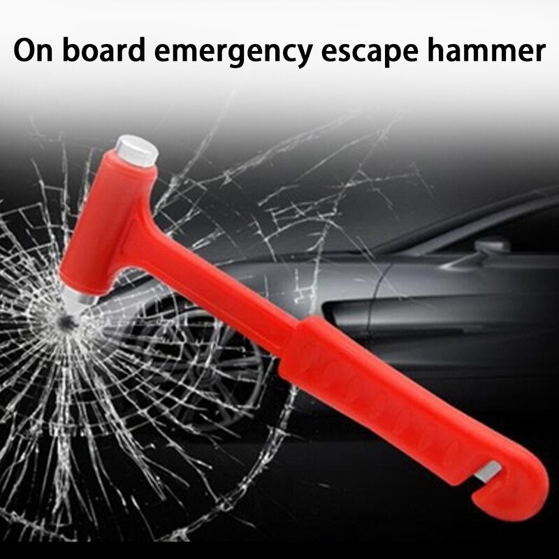 Martillo de Escape de autoayuda para coche, herramienta de Escape de emergencia contra incendios, artefacto de vidrio para golpear, martillo rojo de rescate para coche