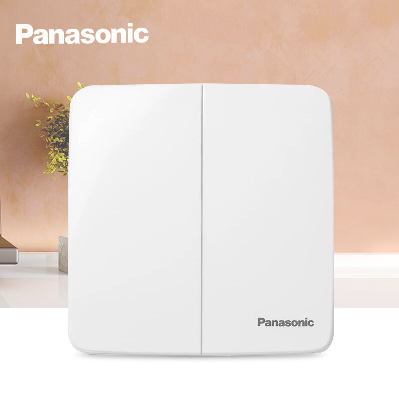 Panasonic-Interruptor de encendido y apagado de luz para el hogar, Interruptor de pared de 1, 2, 3, 4 entradas, 1 y 2 vías, color oro blanco