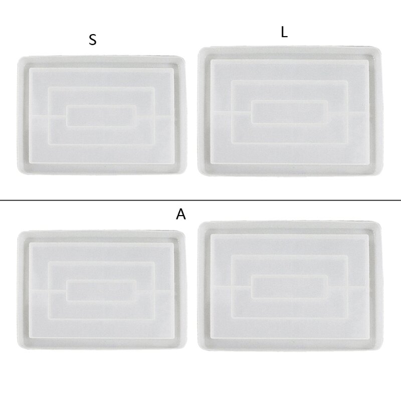 Fruit Tray Mold Resin Molds Large Rectangle Epoxy Tray Silicone Resin Mold for DIY Plate Making Roll Casting Mold Tools
