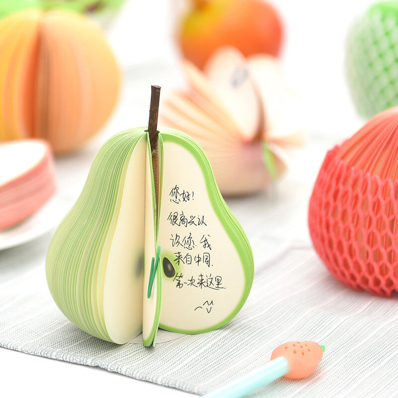 Notas de papelería creativas de Corea para niños, recordatorios de frutas bonitas para fiesta de día, regalo de vuelta, notas de Post-it para escuela primaria