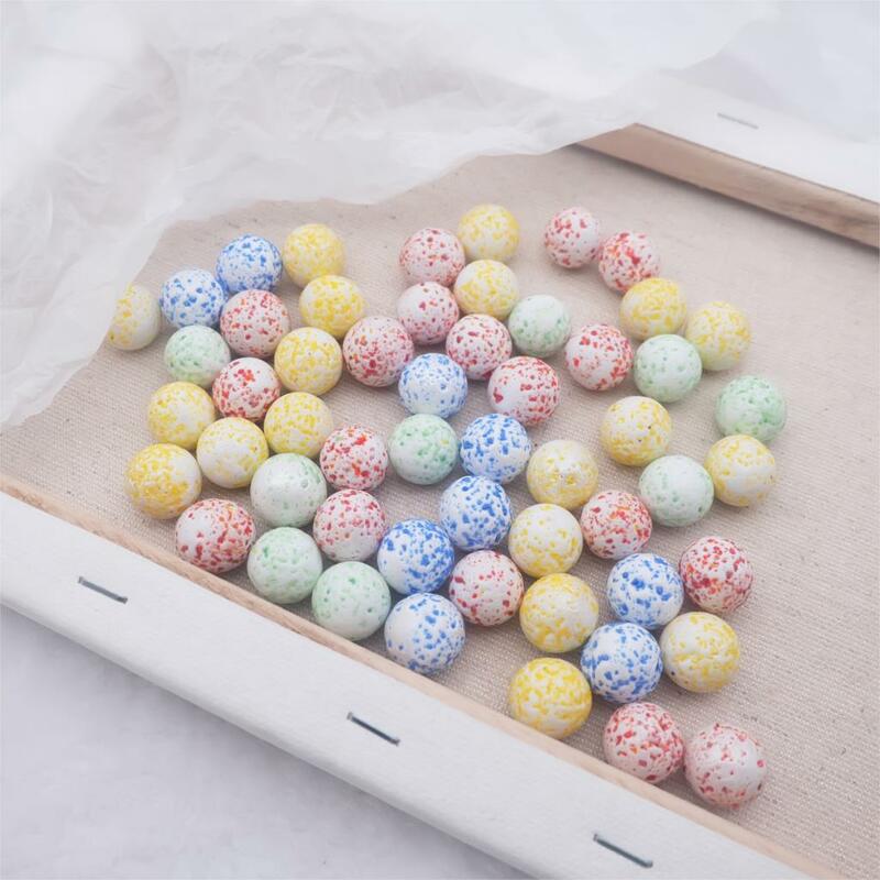 20 PCS of glass ball 16 mm cream console game pinball machine cattle small marbles pat toys parent-child machine beads