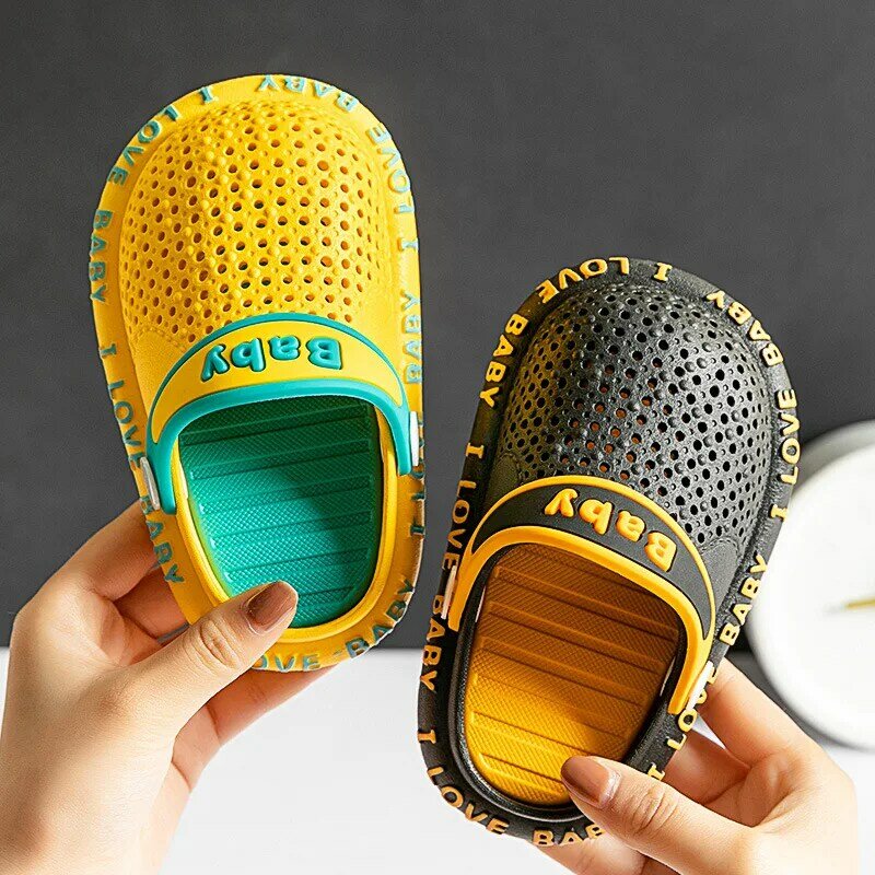 2021 Summer Children's Slippers For Boys Girls Toddler Slippers PVC Soft Home Bathroom Flip Flops Kids Non-slip Beach Sandals