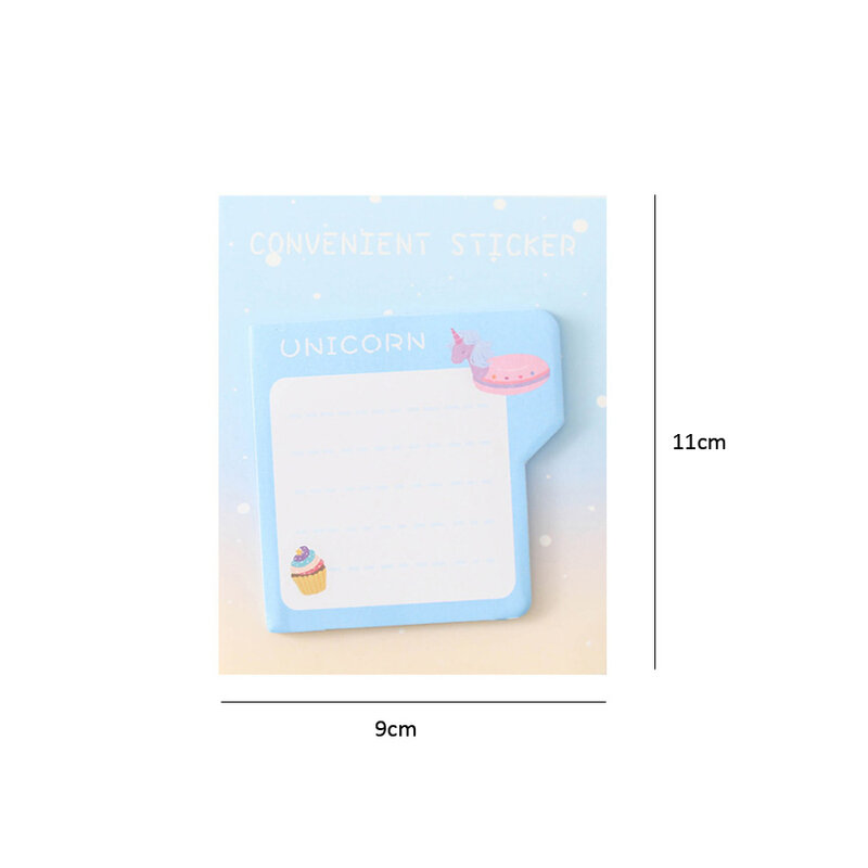 1pack Creative Memo N Times Post Unicorn Memo Self Adhesive Pad Sticky Notes Bookmark for School Office