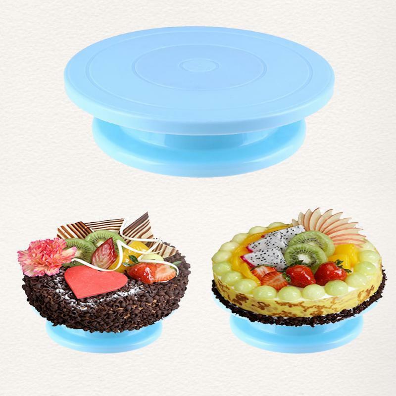 Suporte giratório para bolo, ferramenta de decoração em confeitaria-mesa rotativa antiderrapante para bolo