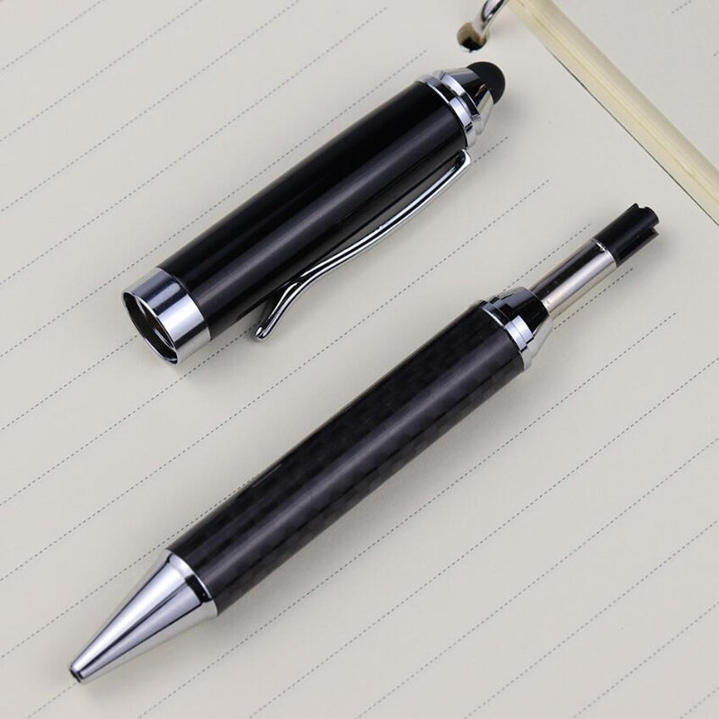 Classic Design Carbon Fiber Full Metal Roller Ballpoint Pen Office Business Men Signature Wriitng Pen Buy 2 Send Gift