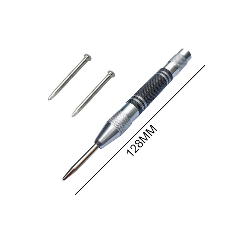 Automatic Center Punch Spring Loaded Locator Woodworking Metal Drill Adjustable Kerner Center Pin Press Dent Marker Hand Tools