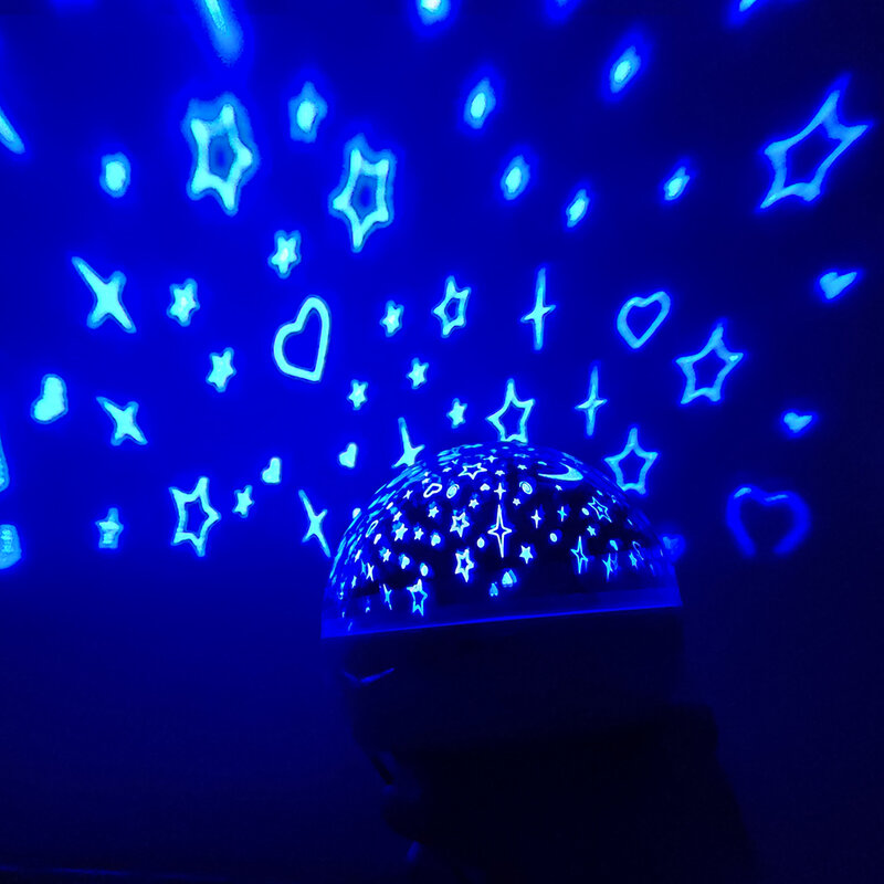Brelong led night light rotativa rotação do projetor céu estrelado estrela mestre crianças bebê sono romântico led usb lâmpada projetor