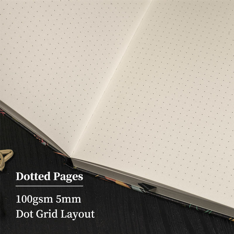 A5 Hard-Faced Strapped Back Pocket Notepad ไดอารี่ Matrix Bullet กระดาษ Dot Grid Journal วาด Sketchbook สำหรับไอเดีย
