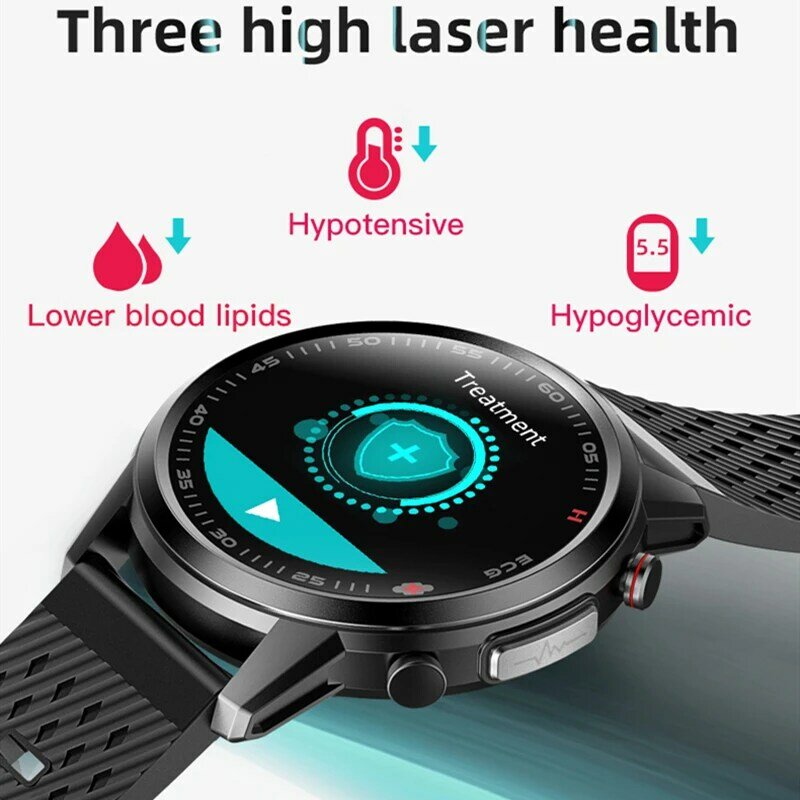 650nm Laser Điều Trị Các Smartwatch Điện Tâm Đồ PPG Huyết Áp Nhịp Tim Theo Dõi Sức Khỏe Làm Việc Với Huawei Xiaomi Android iPhone F800