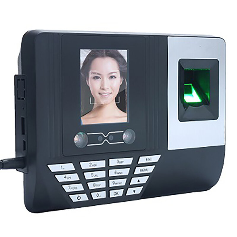 Máquina biométrica de hora de asistencia con huella dactilar, grabadora de disco en U, Registrador de registro de empleado