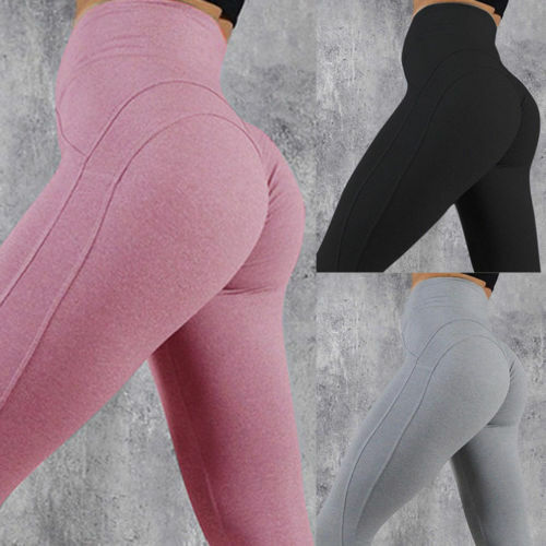 Женские сексуальные штаны с высокой талией, эластичные леггинсы для бега, йоги, бега, Великобритании, 2020