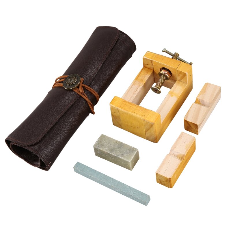 Engraving Tool Set Tungsten Steel Carving Knife Set Wood Carving Jade Carving Seal Hand Tools with Leather Bag