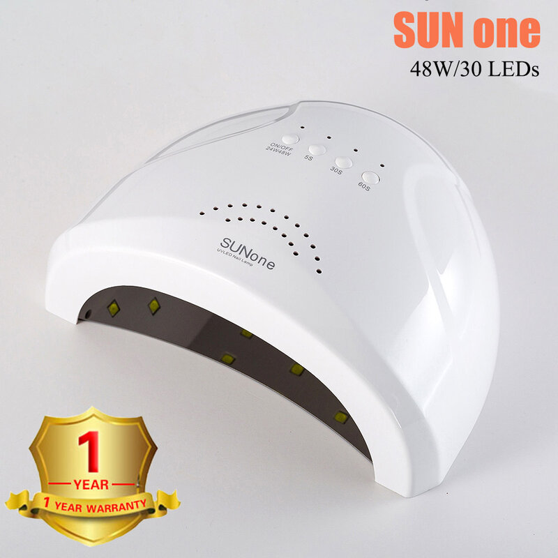 Pengering Kuku SUNone Putih/Merah Muda/Hijau 30LED UV Lampu Kuku LED Sinar Matahari untuk Menyembuhkan UV Gel Cat Kuku dengan Sensor Tampilan LCD
